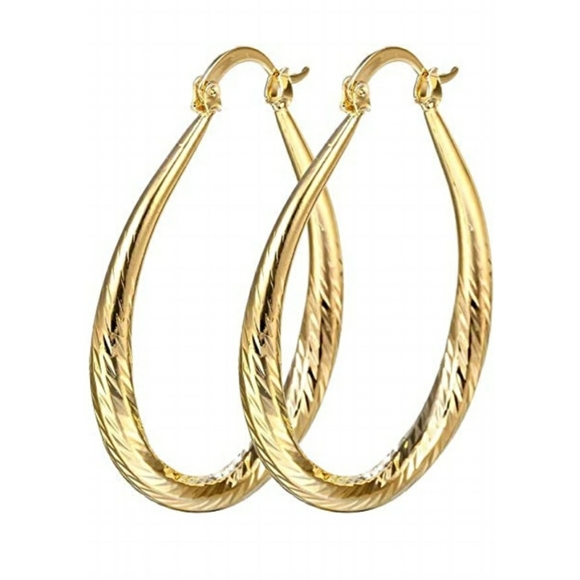 Jewelry - Gold Tone Hoop Earrings